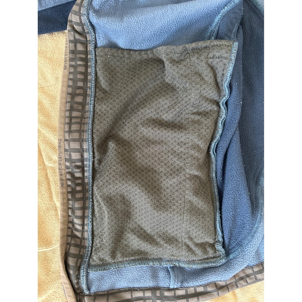 The North Face Mens Full Zip Fleece Jacket Blue Two Tone Mock Neck Medium - Picture 6 of 13